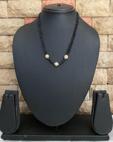 Designer Beaded Mangalsutra In Black Spinal Beads With AD Balls By Gehna Shop Mangalsutras